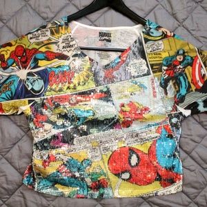Marvel Comics sequined crop top!